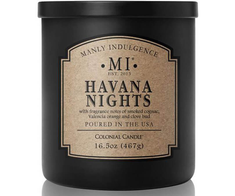 Świeca sojowa Havana Nights Colonial Candle zapachowa w szkle 467g