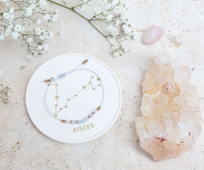 Bransoletka z kamieni naturalnych dla znaku zodiaku Ryb