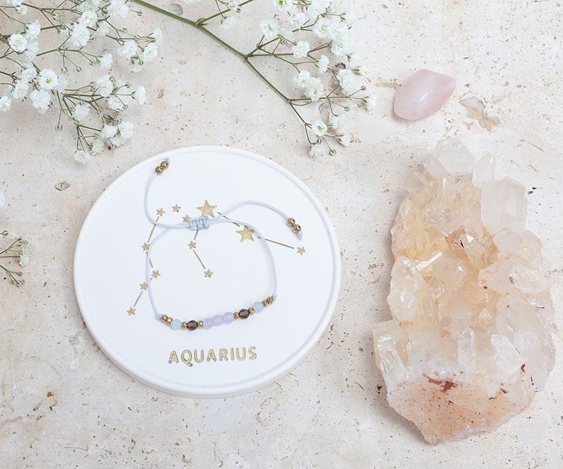 Bransoletka z kamieni naturalnych dla znaku zodiaku Wodnika