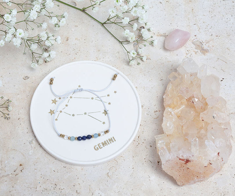 Bransoletka z kamieni naturalnych dla znaku zodiaku Bliźniąt
